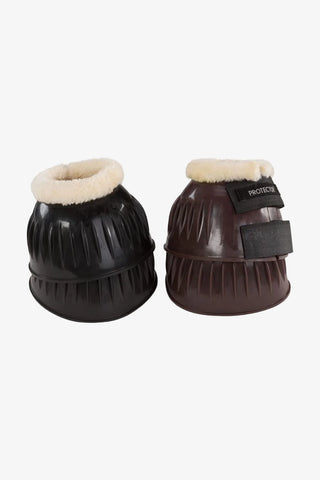 PVC bell boots with artificial sheepskin